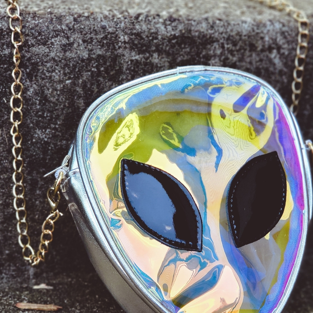 Holographic Alien Crossbody Bag - Picture 2 of 3